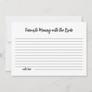 Minimalistischer Favoritenspeicher mit Bridekarte Einladung