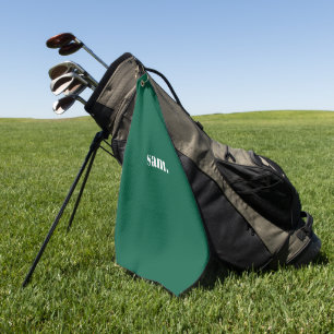 Minimalistischer fetter benutzerdefinierter Text g Golfhandtuch