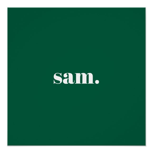 Minimalistischer fetter benutzerdefinierter Text g Poster (Vorderseite)