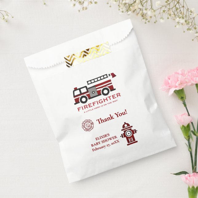 Minimalistischer Feuerwehrmann "Little Hero" Kinde Geschenktütchen (Versiegelt)