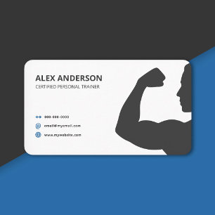 Minimalistischer Fitness-Personaltrainer Visitenkarte