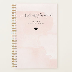 Minimalistischer Flair Wasserfarbe und Skript Planer