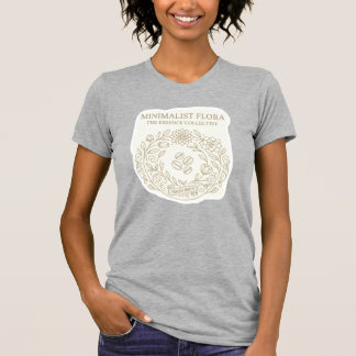 Minimalistischer Flora-Botanikkranz Damen T-Shirt
