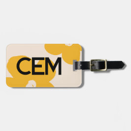 Minimalistischer, floraler Akrylltikstreifen Gepäckanhänger