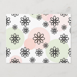 Minimalistischer floraler Hintergrund mit geometri Postkarte