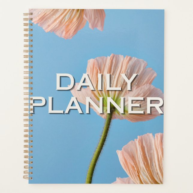 Minimalistischer floraler Tagesplaner Planer (Vorderseite)