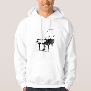 Minimalistischer Flügel Sketch Music Hoodie
