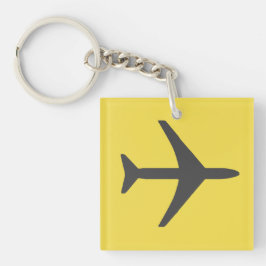 Minimalistischer Flugzeug-Flugverkehr Schlüsselanhänger