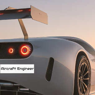 Minimalistischer Flugzeugingenieur, einfache Coole Autoaufkleber