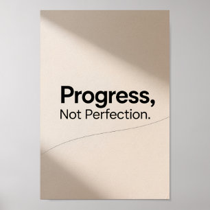 Minimalistischer Fortschritt Nicht Perfektion Moti Poster