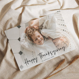 Minimalistischer Foto Erntedank Postkarte