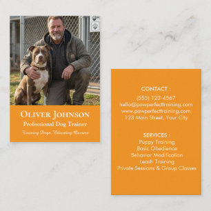 Minimalistischer Foto-Hundetrainer Professionelles Visitenkarte