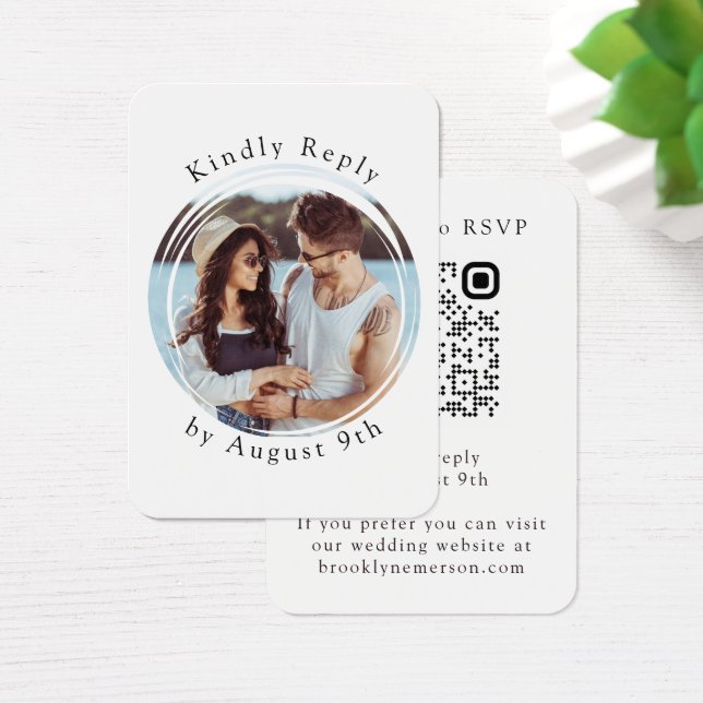 Minimalistischer Foto QR-Code Prüfen Sie mich auf  (Schreibtisch)