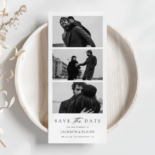 Minimalistischer Foto Streifen Save The Date