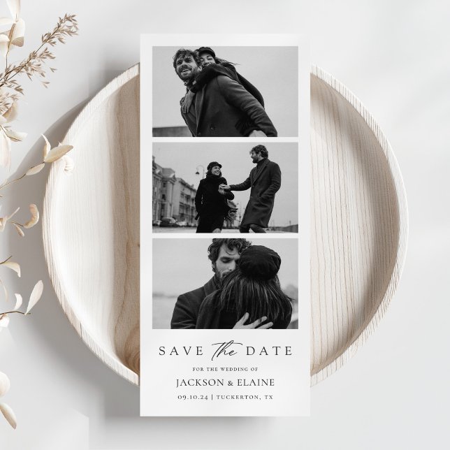 Minimalistischer Foto Streifen Save The Date (Von Creator hochgeladen)