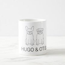 Minimalistischer Französischer Bulldogge & Mops mi