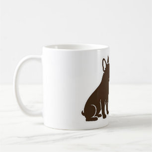 Minimalistischer französischer Bulldoggen-Silhouet Kaffeetasse