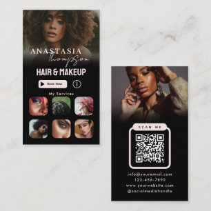 Minimalistischer Friseur-Stylist Lashes Nail Tech Visitenkarte