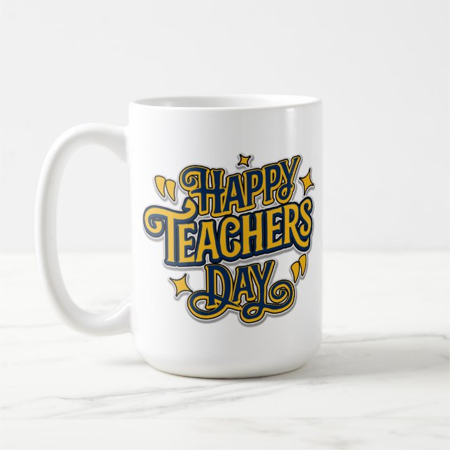 Minimalistischer fröhlicher Inspirier Guide Bold A Kaffeetasse (Links)