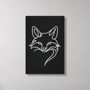 Minimalistischer Fuchs Leinwanddruck