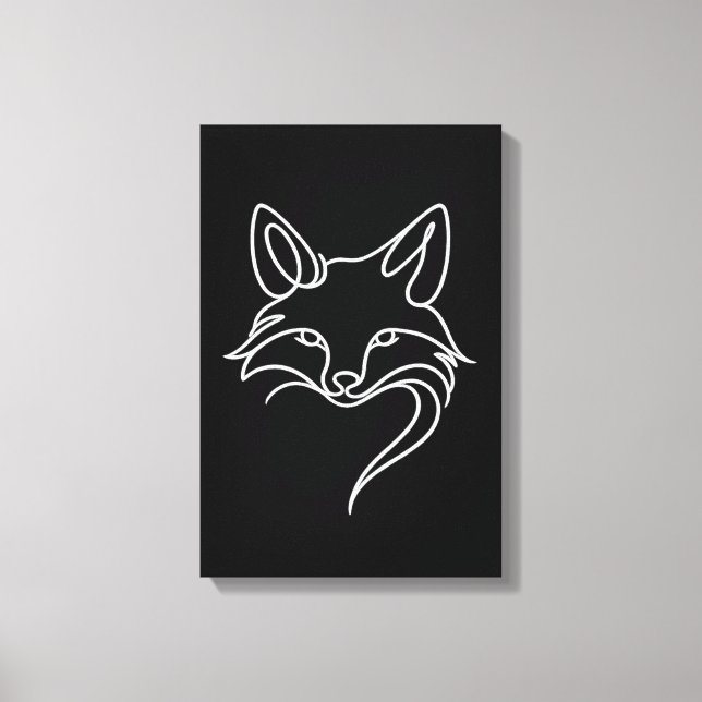 Minimalistischer Fuchs Leinwanddruck (Vorderseite)