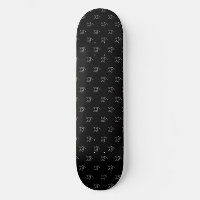Minimalistischer Fuchs Skateboard (Vorderseite)