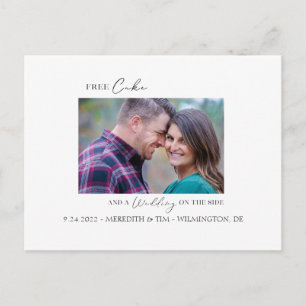 Minimalistischer Funny Chic Save the Date Hochzeit Postkarte
