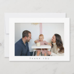 Minimalistischer Geburtstag Danke, dass Sie Fotoka Dankeskarte