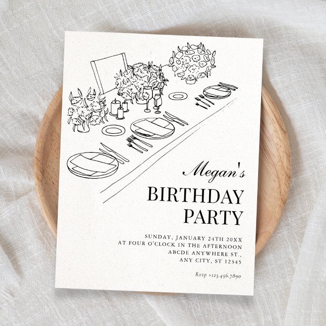 Minimalistischer Geburtstag Einladung (Von Creator hochgeladen)
