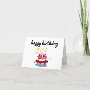 Minimalistischer Geburtstag mit Cake Karte
