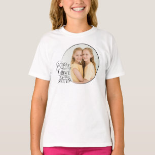 Minimalistischer Geburtstags-Foto-Kalligrafie-Schw T-Shirt
