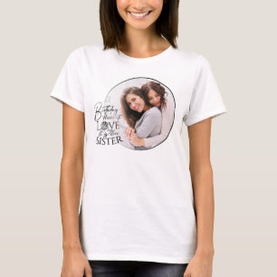 Minimalistischer Geburtstags-Foto-Kalligrafie-Schw T-Shirt