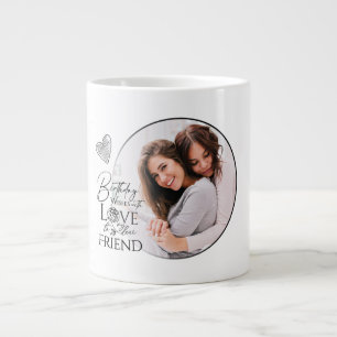 Minimalistischer Geburtstags-Lettering-Freundes-Fo Jumbo-Tasse