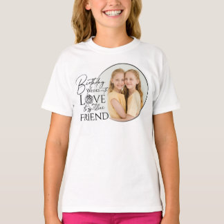 Minimalistischer Geburtstags-Lettering-Freundes-Fo T-Shirt