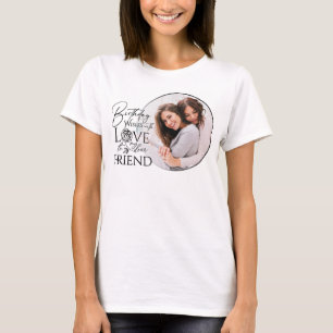 Minimalistischer Geburtstags-Lettering-Freundes-Fo T-Shirt