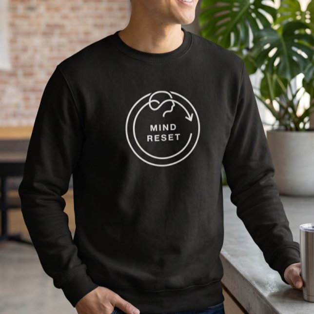 Minimalistischer Geist Reset Mental Health Awarene Sweatshirt (Von Creator hochgeladen)