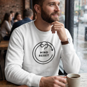 Minimalistischer Geist-Reset Mental Health Bewusst Sweatshirt