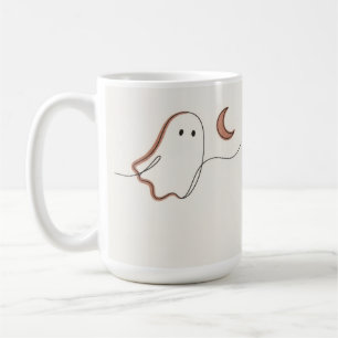 Minimalistischer Geist und zunehmender Mond Hallow Kaffeetasse