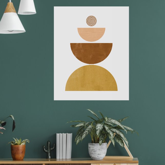 Minimalistischer geometrischer Boho-Skandinavische Poster (Wohnzimmer 1)