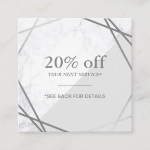 Minimalistischer geometrischer grauer silberner quadratische visitenkarte