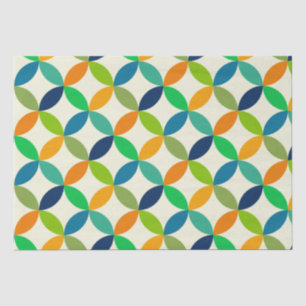 Minimalistischer geometrischer Kreismuster im Mid- Seidenpapier