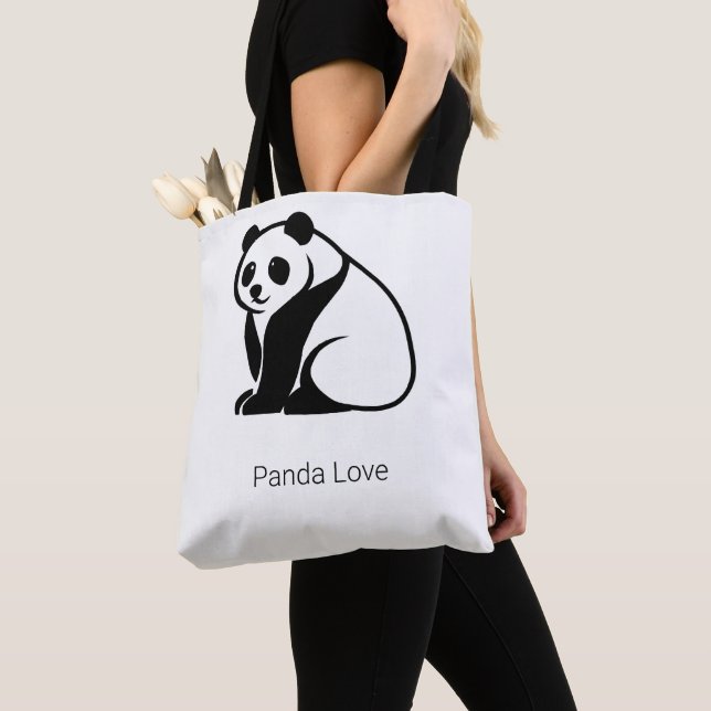 Minimalistischer geometrischer Panda (Von Nahem)