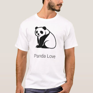 Minimalistischer geometrischer Panda T-Shirt