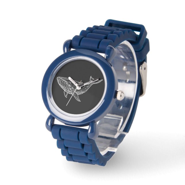 Minimalistischer geometrischer Wal eWatch Uhr (Winkel)