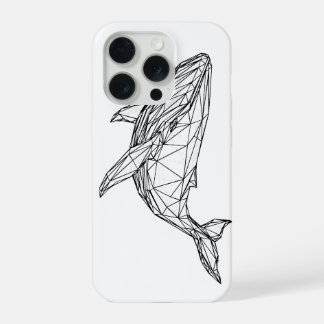 Minimalistischer geometrischer Wal-Handyhülle iPhone 15 Pro Hülle