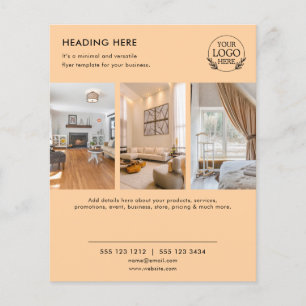 Minimalistischer Geschäftsmarketing-Flyer Logo & Flyer