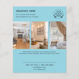 Minimalistischer Geschäftsmarketing-Flyer Logo & Flyer