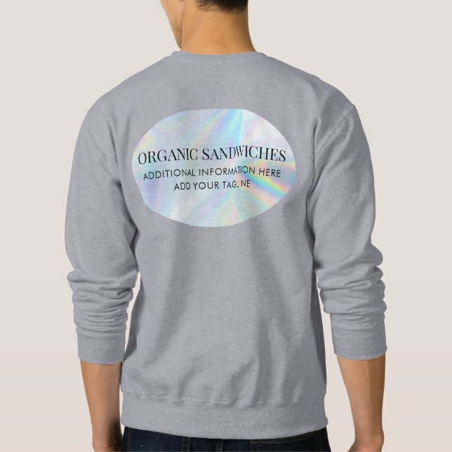 Minimalistischer Geschäftsname Sweatshirt (Rückseite)