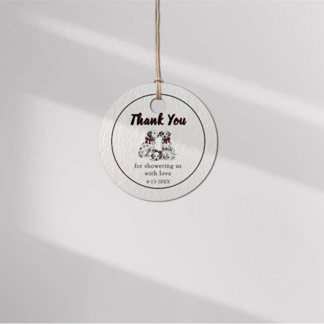 Minimalistischer geschlechtsneutraler Chic Dalmati Geschenkanhänger (Von Creator hochgeladen)