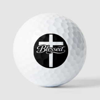Minimalistischer gesegneter Kreuz-Christenglaube-D Golfball